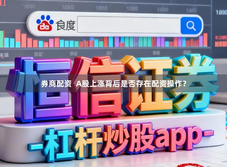 券商配资 A股上涨背后是否存在配资操作?